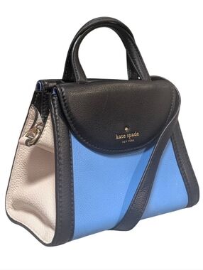 Kate Spade ♠️ Cobble hill adriene Shades of navy blue colorblock satchel bag